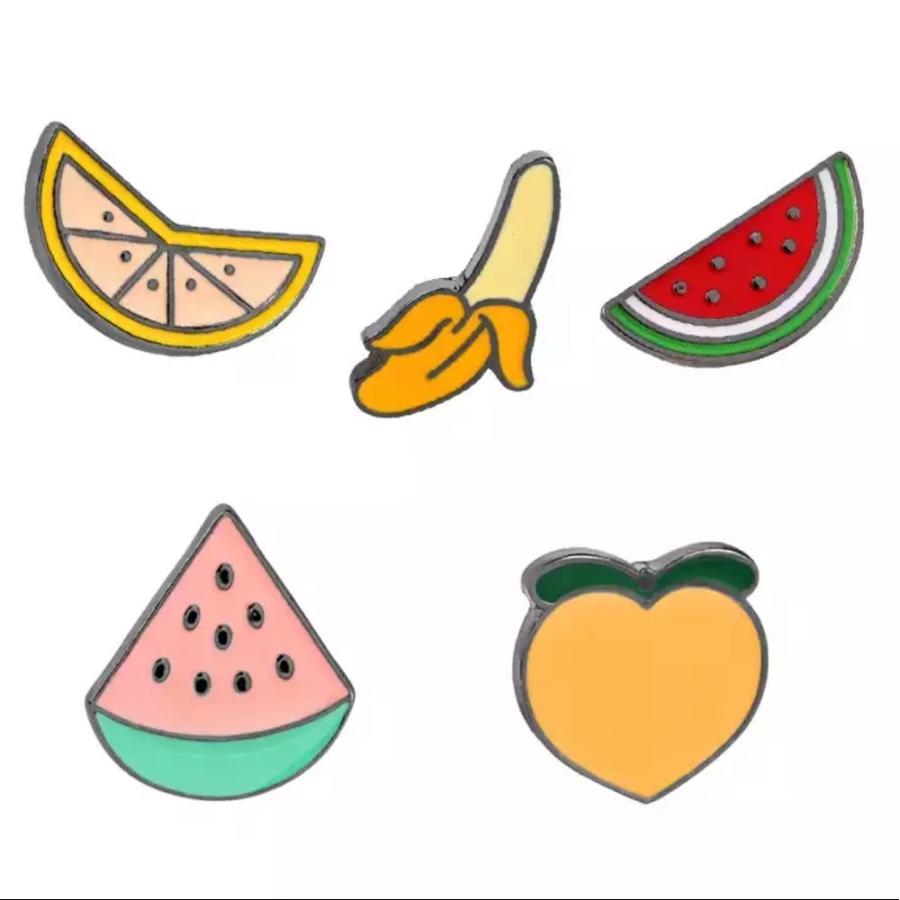 New 5 Piece Thick Enamel Pin Set Badge Jewelry